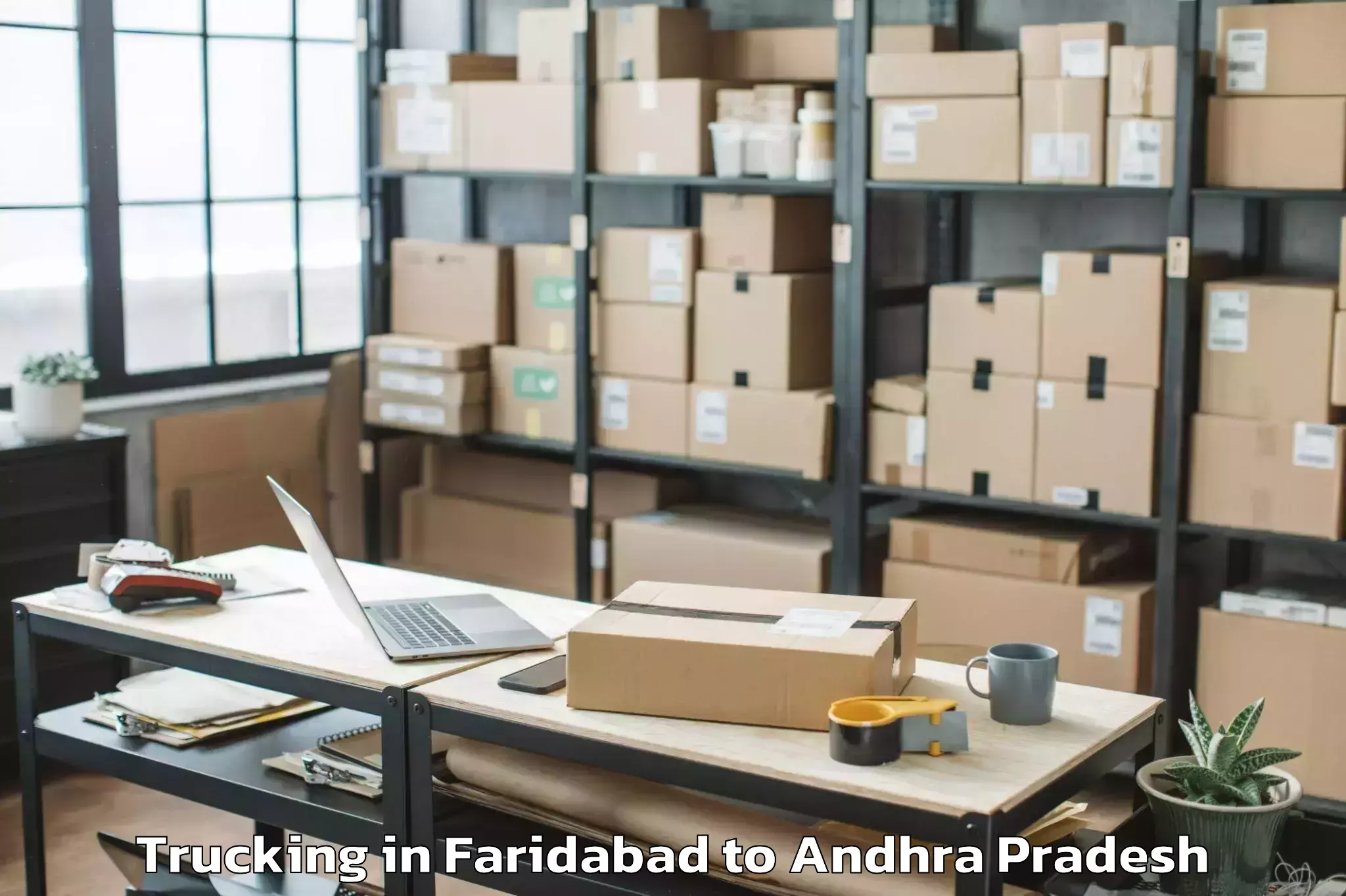 Leading Faridabad to Nuzvid Trucking Provider